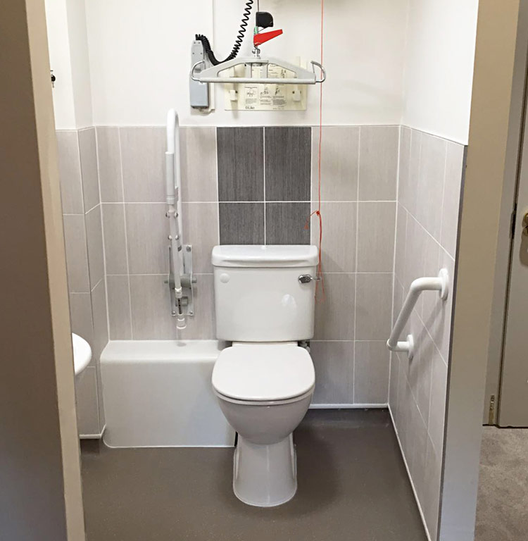 Disabled toilet installation