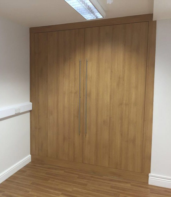 Wooden double door